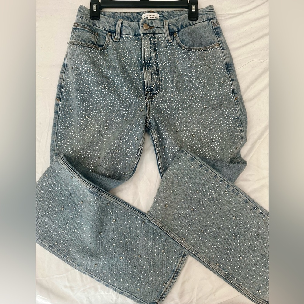 Good American Rhinestone Jeans